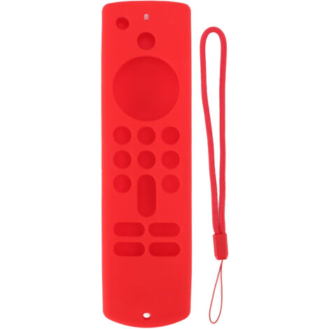 Remote Control Silicone Cover for Fire TV Stick Anti Slip Silicone Protective Case with Lanyard 3rd Gen Red