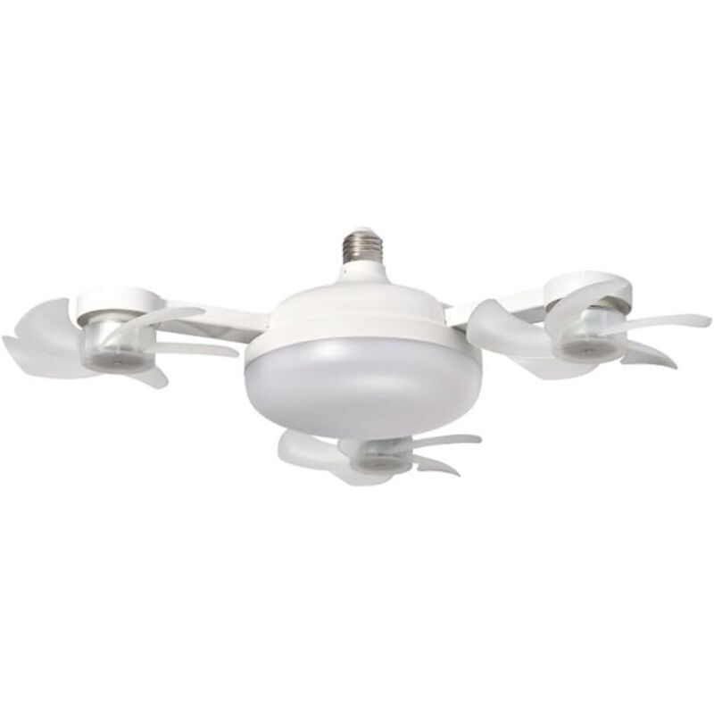 Image of Remote-controlled LED ceiling fan with dimmer&hellip;