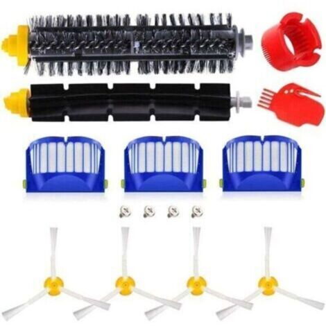 - Remplaçant kit Brosses Secours d'accessoires pour iRobot Roomba série 600 610 614 620 625 630 635 640 645 650 655 660 665 670 671 680 690 691 Accessoires pour Rechange iRobot Roomba 600-Crezuo