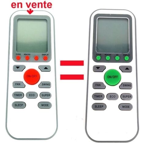 REMPLACEMENT AIRTON TÉLÉCOMMANDE CLIMATISEUR DC INVERTER TAC 12CHSA/ZI REF: 405597 TAC 18CHSA/ZI REF: 405598 TAC 09CHSA/ZI 406426
