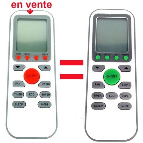 REMPLACEMENT AIRTON TÉLÉCOMMANDE CLIMATISEUR DC INVERTER TAC 12CHSA/ZI REF: 405597 TAC 18CHSA/ZI REF: 405598 TAC 09CHSA/ZI 406426