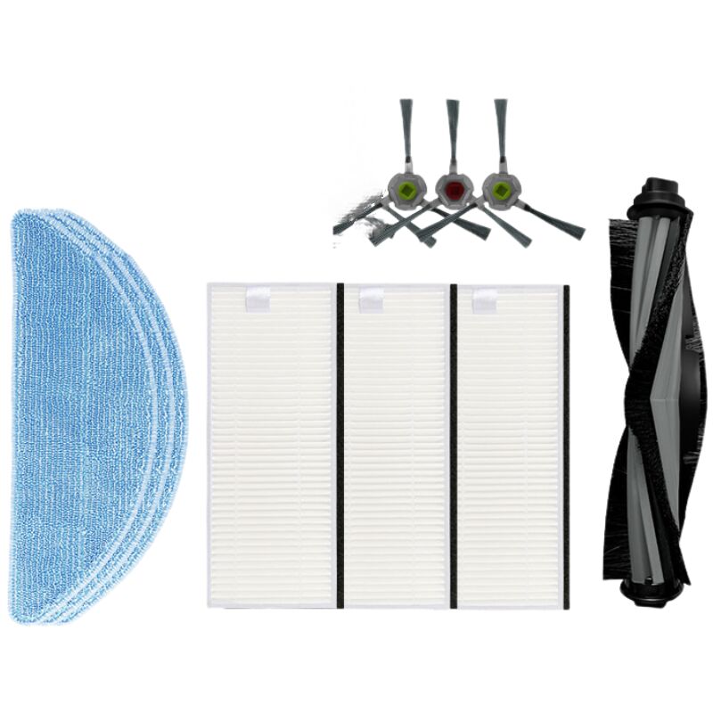 Remplacement compatible avec robot aspirateur Honiture G20 / G20 Pro, 1 brosse rotative, 3 brosses latérales, 3 filtres Hepa, 3 lingettes serpillière