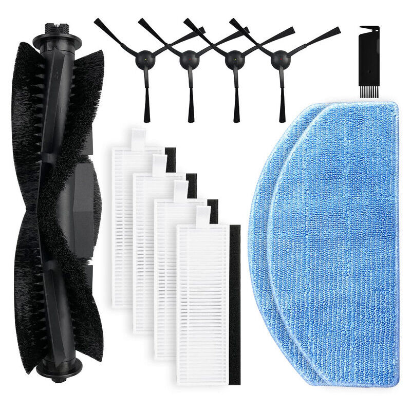 SNQ - Remplacement compatible avec robot aspirateur Honiture G20 / G20 Pro, 1 brosse rotative, 4 brosses latérales, 4 filtres Hepa, 2 lingettes