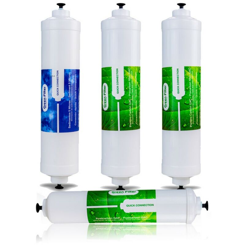 Rosmmel - Remplacement complet en kit 4 filtres en ligne osmoseur compact de type raccord rapide Montage rapide