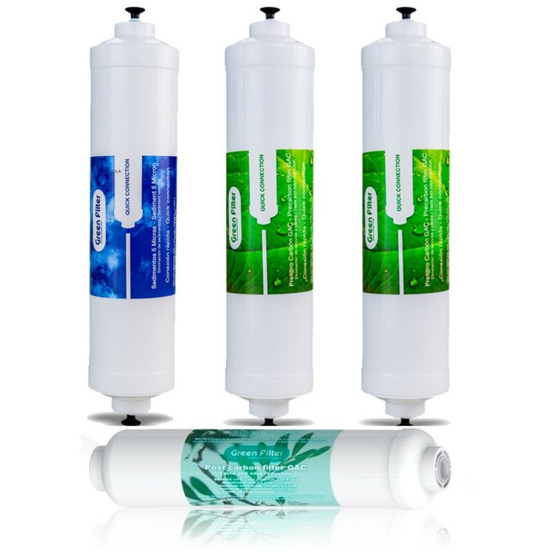 Remplacement complet en kit 4 filtres en ligne osmoseur compact de type raccord rapide Normale