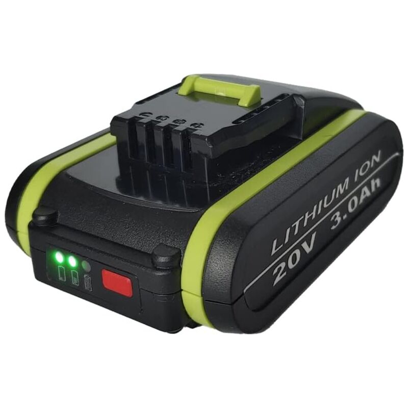 Remplacement de batterie Li-ion 20V 3.0Ah/3000mAh pour batterie Worx WA3551 WA3551.1 WA3553 WA3553.2 WA3641