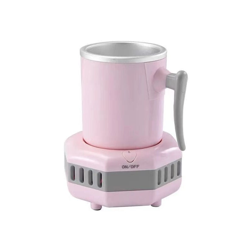 Refroidisseur de boissons et chauffe-tasse en aluminium avec poignée pour bureau 15 oz Refroidisseur de bouteille électrique portable pour café,