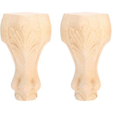 Remplacement de pied de meuble sculpté en bois 2 pièces pour Table basse chaise armoire canapé décoratif
