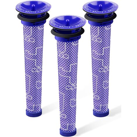 Remplacement de pré-filtre 3 pièces pour Dyson Dyson V6 V7 V8 DC59 DC58 pièce de rechange 965661 01 (3 pièces)