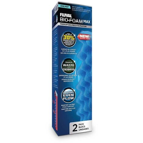 Remplacement des filtres d'aquarium externes Fluval Bio Foam Blue 407 2 UDS pour 407 ModЏles