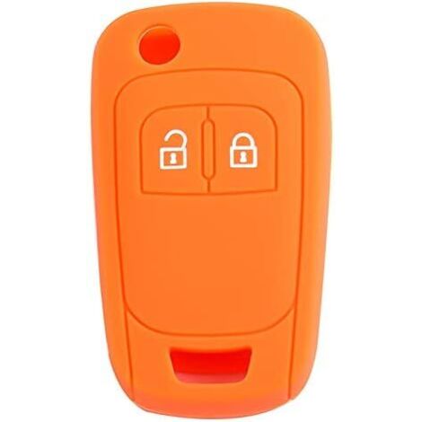 Remplacement du couvercle en siliCône de la télécommande de la clé de voiture, orange-Fei Yu