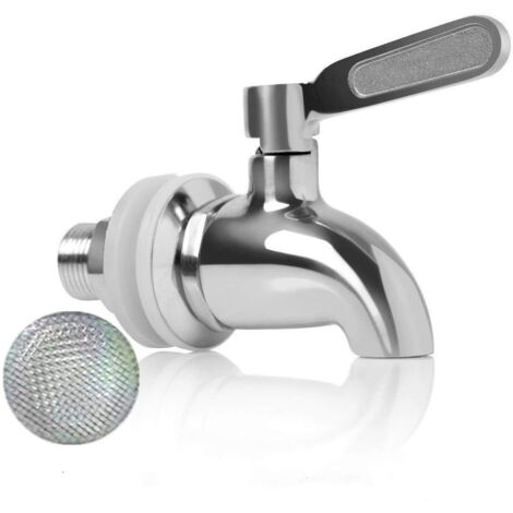 Remplacement du robinet du distributeur de boissons, robinet de baril de vin et de bière ou de boisson en acier inoxydable, résistant à l'usure, robinet de remplacement du distributeur de 16 mm