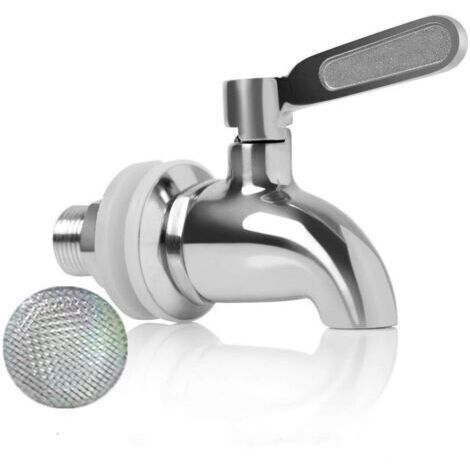 Remplacement du robinet du distributeur de boissons, robinet de baril de vin et de bière ou de boisson en acier inoxydable, résistant à l'usure, robinet de remplacement du distributeur de 16 mm