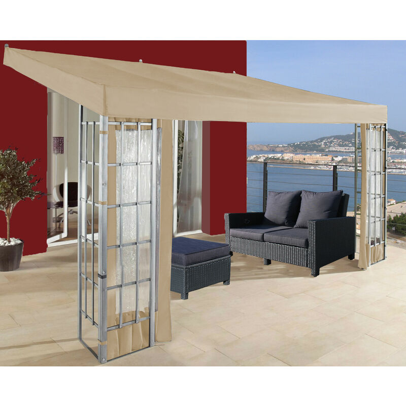 Remplacement du toit d'un pavillon de jardin Sand ral 1001