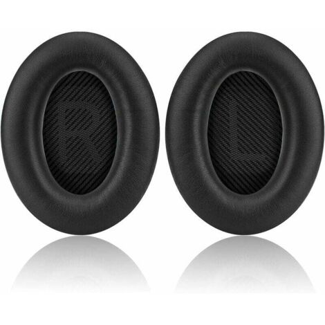 Remplacement Orœillettes pour QC25, Coussin d'oreille Coussin pour Bose Calme Confort 15 QC15 QC35 Ae2 Ae2i Ae2w, Autour des écouteurs d'oreille Coussinets et Tapis de Mousse intérieure (Noir)