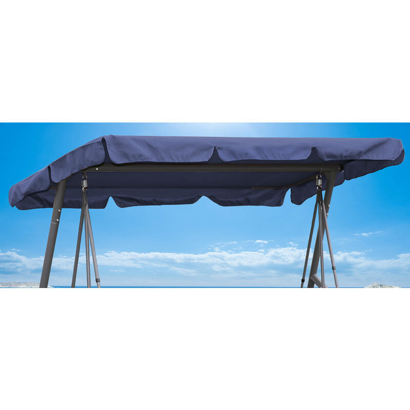 Remplacement Toit Jardin Swing Bleu 145x210cm uv 50 3 Places Hollywood Swing Cover