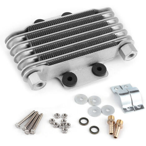 Remplacement universel de radiateur de refroidissement de refroidisseur d'huile de moteur de moto de 6 rangées 125-250CC