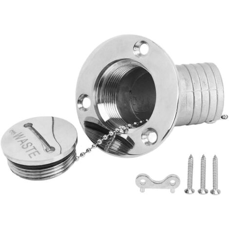 Remplissage de pont de bateau avec capuchon à clé, quincaillerie marine en acier inoxydable pour yacht et camping-car, angle de 45 degrés, diamètre de 1,5 pouce (38 mm).