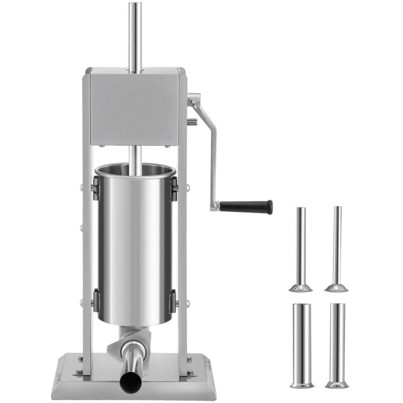 Mophorn - Remplisseuse de saucisses manuelle capacité de 8 lb/5 l, machine de remplissage de saucisses verticale à deux vitesses, acier inoxydable