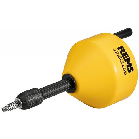 Rems – Déboucheur de canalisation manuel et électrique – Longueur spirale 7,5m – Pour tuyaux Ø 20 à 50mm – Tambour ABS renforcé anticorrosion