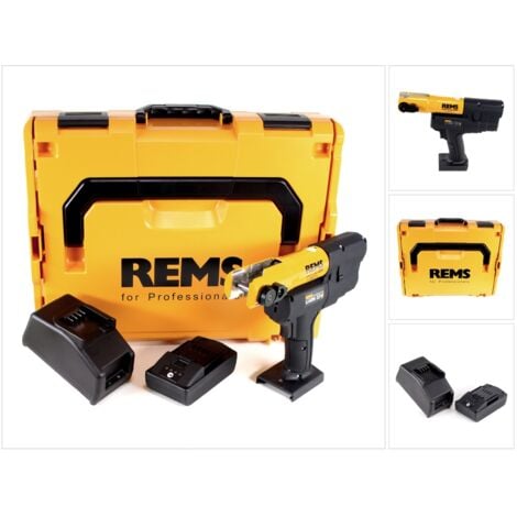 REMS Mini-Press ACC 22 V Akku Radialpresse mit Zwangsablauf in L-Boxx + 1 x 2,5 Ah Akku + Ladegerät ( 578014 R220 )