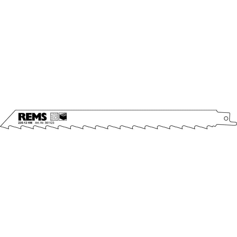 Rems - Sägeblätter 235-12 mm für Porenbeton, Bims, Ziegel, 1er Pack