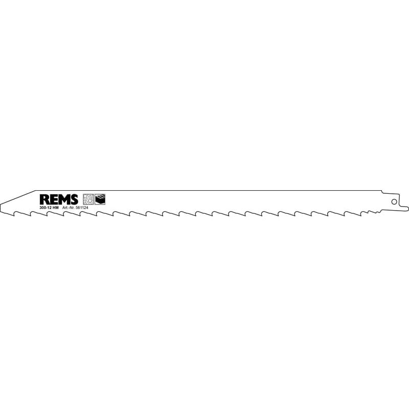 Sägeblätter 300-12 mm für Porenbeton, Bims, Ziegel, 1er Pack - Rems