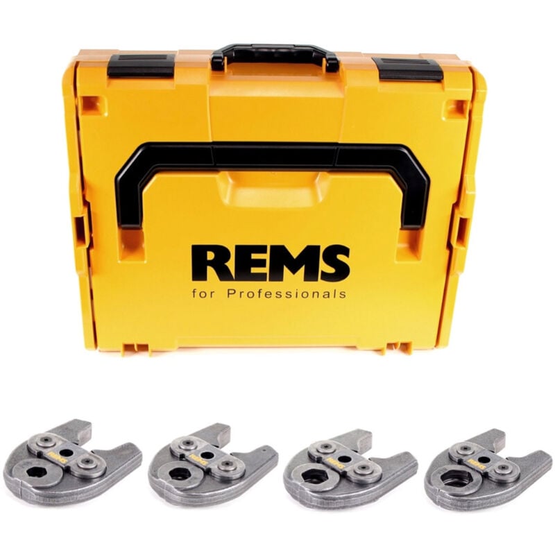 Rems - Set pinces à sertir Mini (Mâchoires) profil v 15+18+22+28 L-Boxx