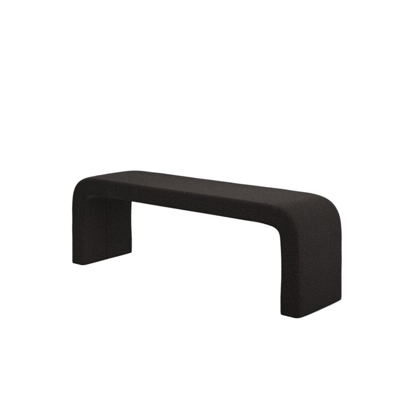 Ren Indoor Bench - Boucle - L41 x W151.5 x H50 cm - Black - Fully Assembled