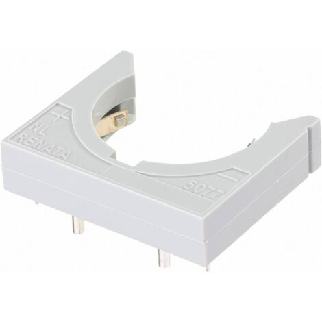 Renata 701112 Portabatteria a bottone 1x CR 2450N, CR 2477N Orizzontale, Foro passante THT (L x L x A) 30 x 29.5 x 8.4