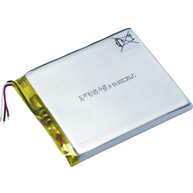 ICP606168PRT Pile rechargeable spéciale prismatique avec câble LiPo 3.7 v 2800 mAh - Renata