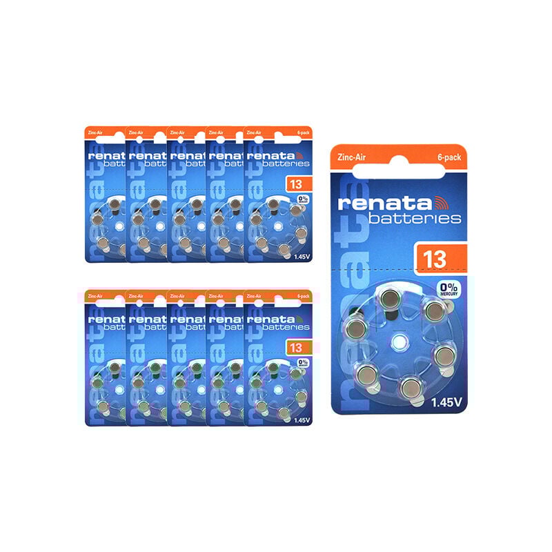 Swatch Group - Pack de 10 blisters de 6 piles 13A - Renata