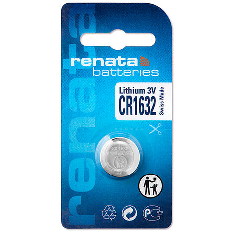 Renata / Swatch Group - Pile bouton lithium blister CR1632 RENATA 3V 125mAh