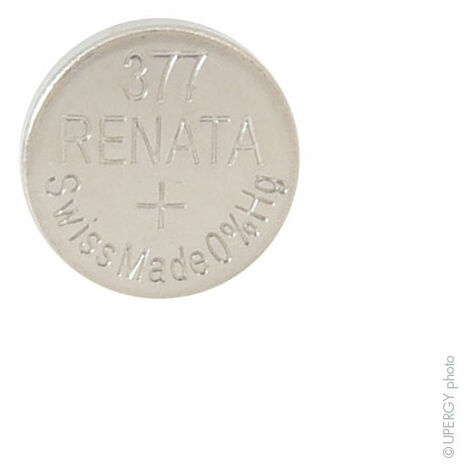 Renata / Swatch Group - Pile bouton oxyde argent 377 RENATA 1.55V 28mAh