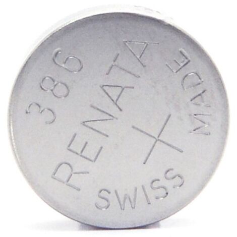 Renata / Swatch Group - Pile bouton oxyde argent 386 RENATA 1.55V 130mAh