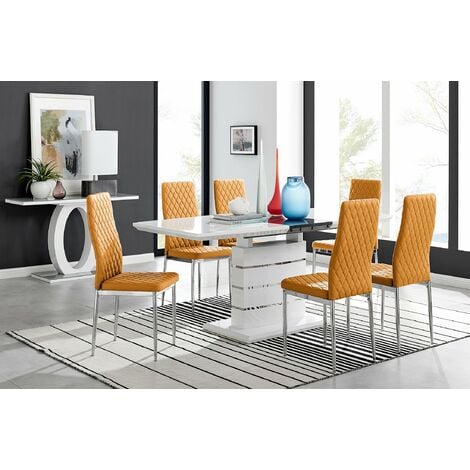 Renato 6 Extending Table And 6 or 8 Milan Chairs