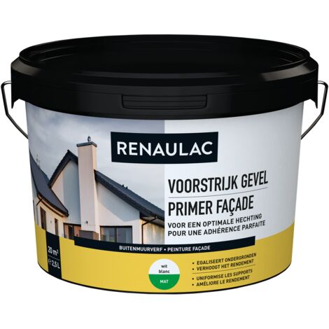 RENAULAC Außenwandfarbe Fassade Grundierung weiß 2.5L