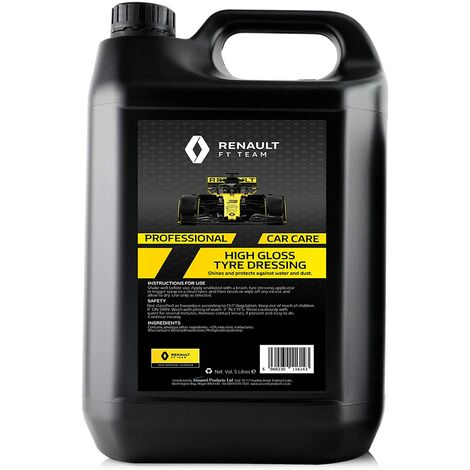 Renault F1 5 Litre High Gloss Tyre Dressing | Heavy Duty Formula | Protects and Shines