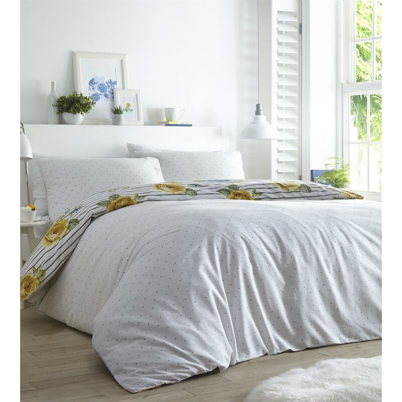 Renee Lemon Double Duvet Cover Set Bedding Quilt