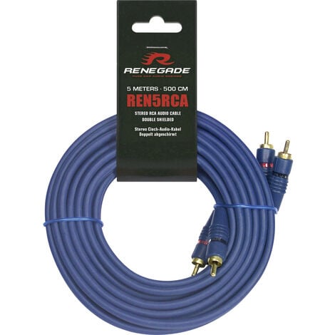 Renegade Ren5RCA Cinchkabel 5.00 m [2x Cinch-Stecker - 2x Cinch-Stecker]