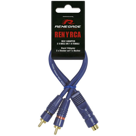 Renegade RENYRCA Y-Cinchkabel 25.00 cm [2x Cinch-Stecker - 1x Cinch-Buchse]