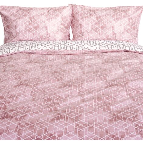 Renforcé Bettwäsche mit Reißverschluss, für Einzel- und Doppelbett 200 x 200 cm + 2x 80 x 80 cm
