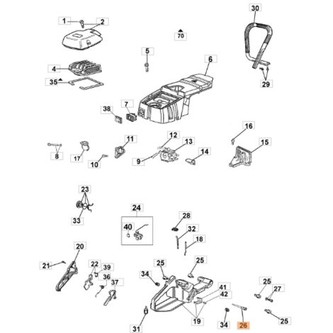 Reniflard de tronçonneuse modèles GS630 ORIGINAL OLEOMAC 099900083BR 099900083B