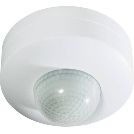 Renkforce 1296308 Soffitto, Da parete Rilevatore di movimento ad infrarossi passivo PIR 360 ° Relè Bianco IP20