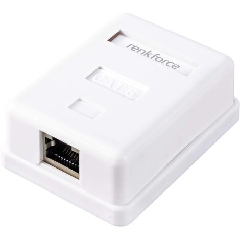 Renkforce Adaptateur réseau montage apparent (en saillie) CAT 6 1 port blanc A473092