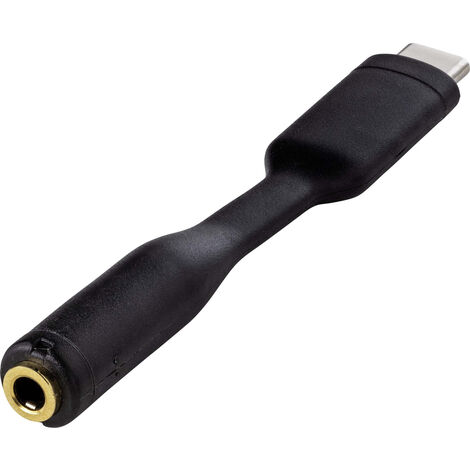 Renkforce Audio Adapterkabel [1x USB-C® Stecker - 1x 3.5 mm Goldkontaktbuchse]  8.00 cm Flexibel