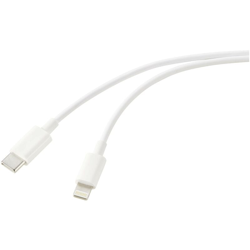 Renkforce - Câble usb usb 2.0 usb-c® mâle, Connecteur Lightning 2.00 m blanc (nacré) RF-5724080 C857172