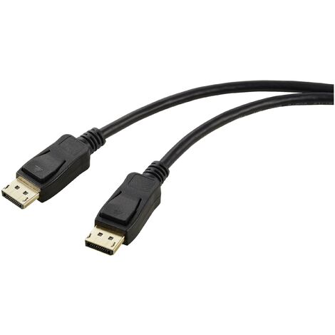 Renkforce DisplayPort Câble de raccordement Fiche mâle DisplayPort, Fiche mâle DisplayPort 2.00 m noir UHD 8K @ 60 Hz Câble DisplayPort C634362
