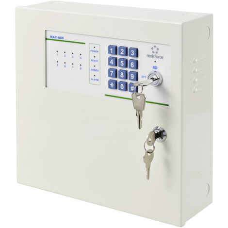 Renkforce MAC-608 MAC-608 Alarmzentrale Alarmzonen 8x Drahtgebunden D31201