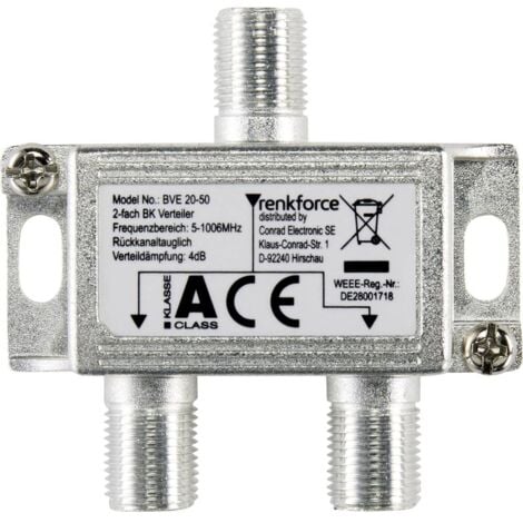 Cable Matters Pack de 2 Répartiteurs de Câble Coaxial bidirectionnel ( Repartiteur Antenne TV TNT) 2.4 Ghz